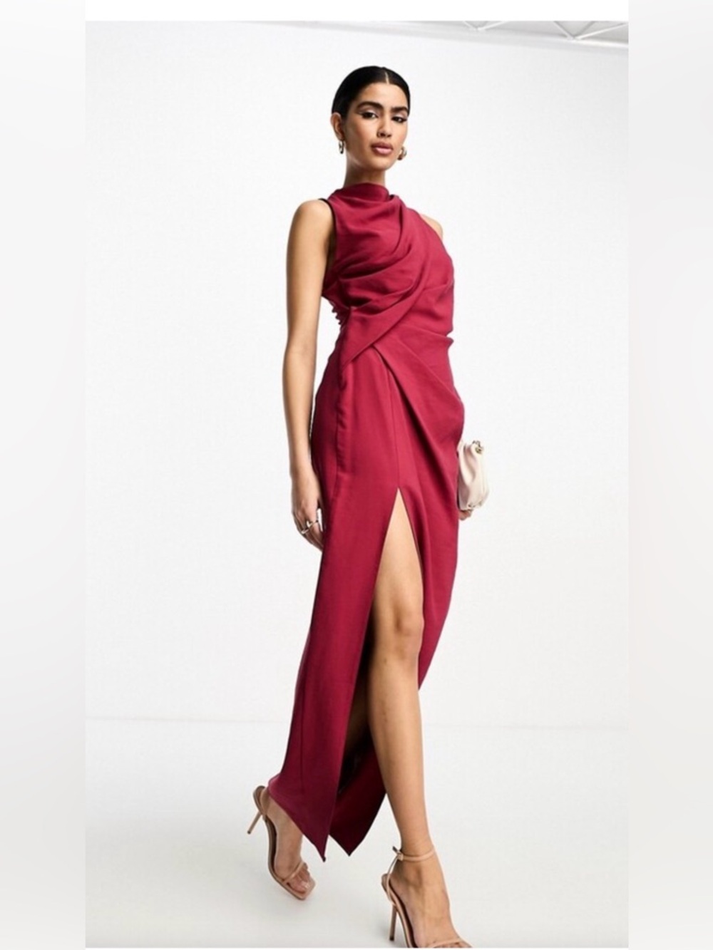 ASOS One Shoulder Red Dress - Picture 2 of 6